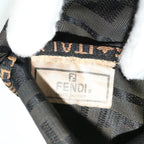 FENDI Zucca Canvas Boston Bag Black Brown53373