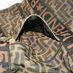 FENDI Zucca Canvas Boston Bag Black Brown53373