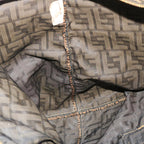 FENDI Zucca Canvas Boston Bag Black Brown53373