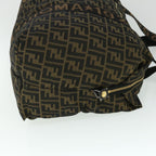 FENDI Zucca Canvas Boston Bag Black Brown53373