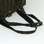FENDI Zucca Canvas Boston Bag Black Brown53373