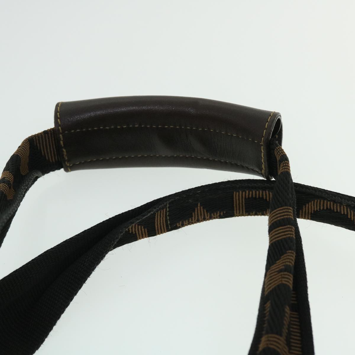 FENDI Zucca Canvas Boston Bag Black Brown53373