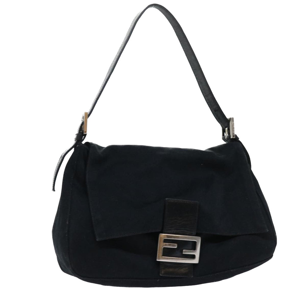 FENDI Mamma Baguette Shoulder Bag Nylon Black53376