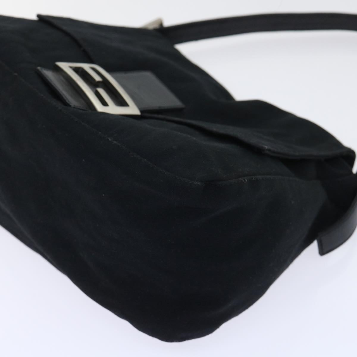 FENDI Mamma Baguette Shoulder Bag Nylon Black53376