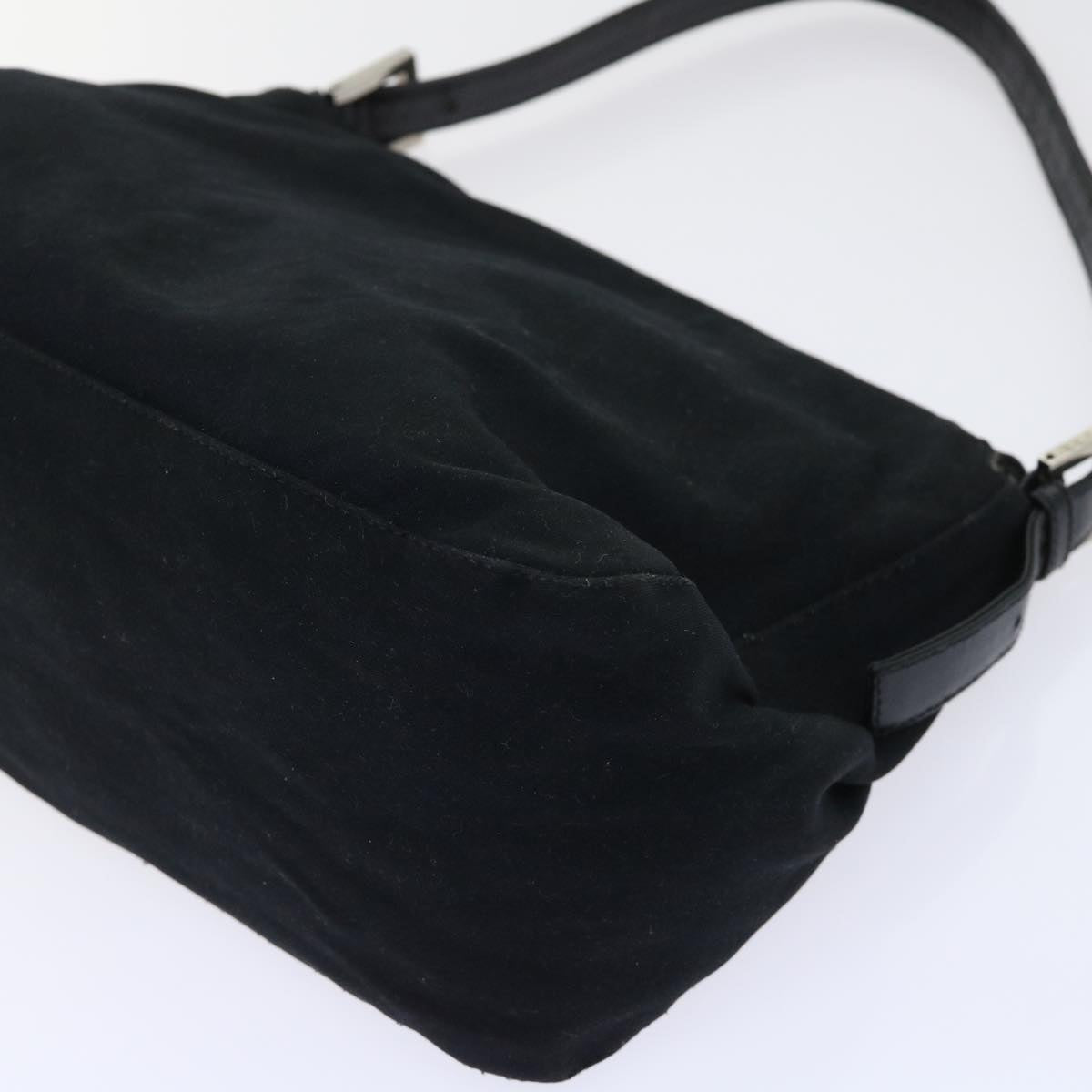 FENDI Mamma Baguette Shoulder Bag Nylon Black53376