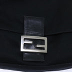 FENDI Mamma Baguette Shoulder Bag Nylon Black53376