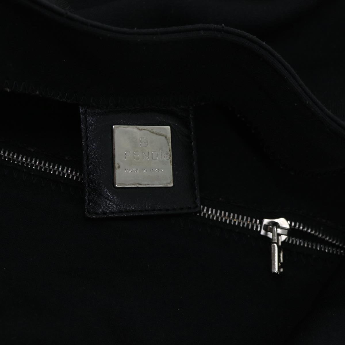 FENDI Mamma Baguette Shoulder Bag Nylon Black53376