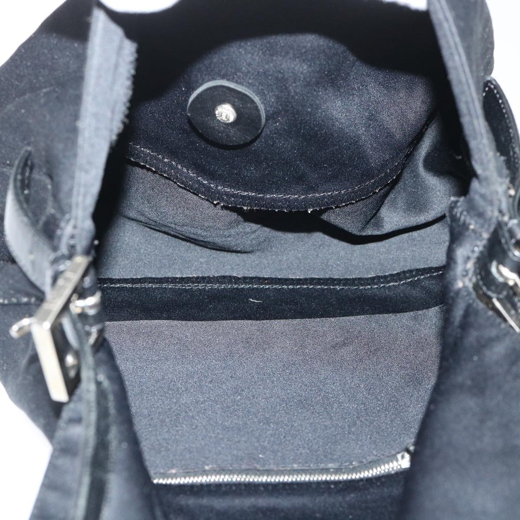 FENDI Mamma Baguette Shoulder Bag Nylon Black53376