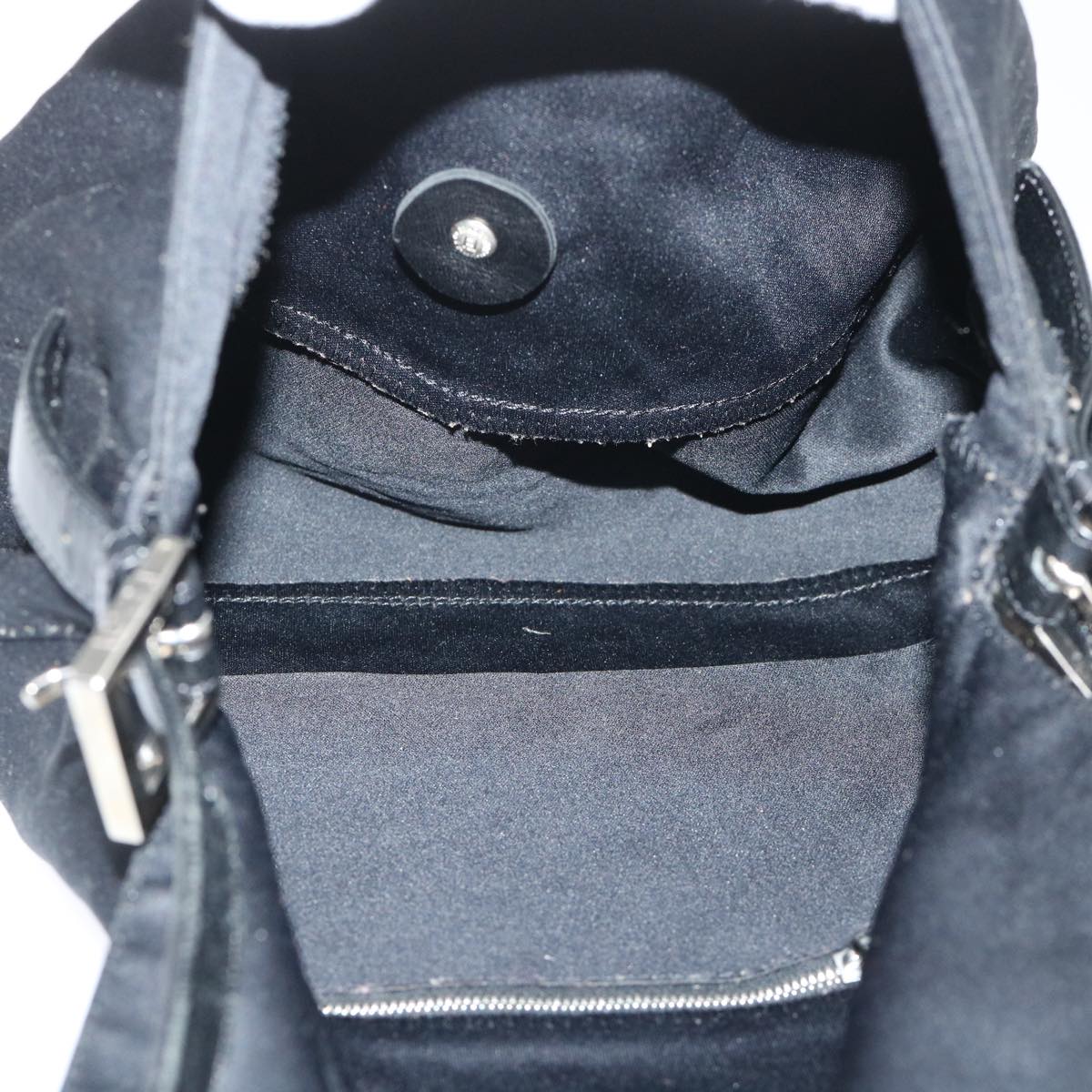 FENDI Mamma Baguette Shoulder Bag Nylon Black53376