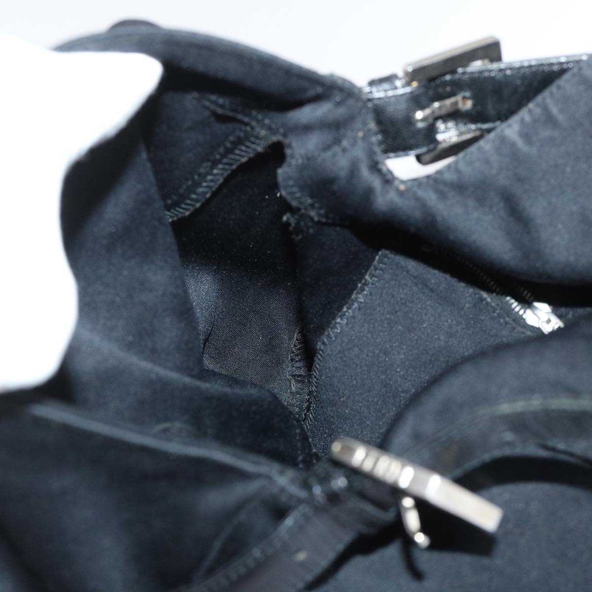 FENDI Mamma Baguette Shoulder Bag Nylon Black53376