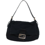 FENDI Mamma Baguette Shoulder Bag Nylon Black53376