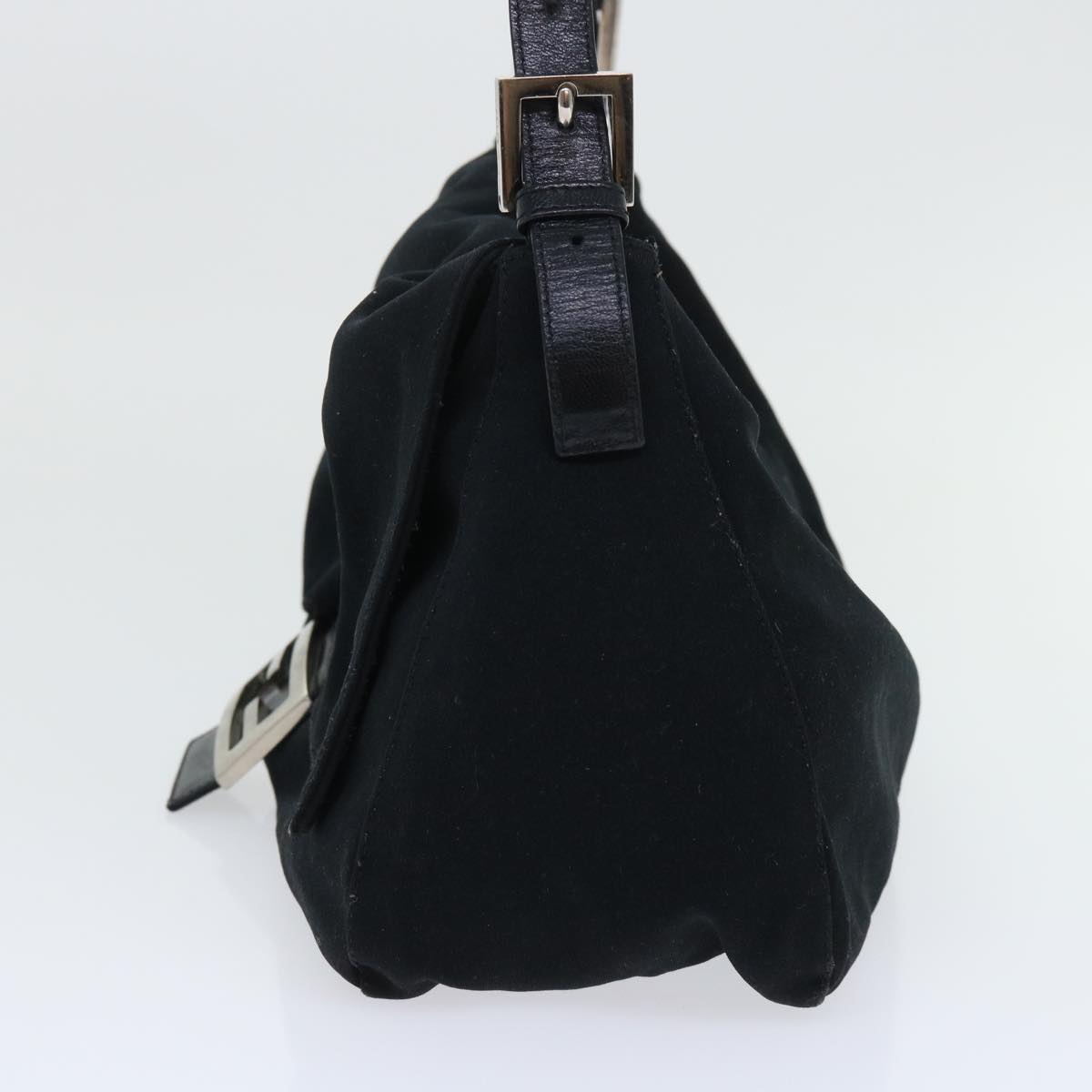 FENDI Mamma Baguette Shoulder Bag Nylon Black53376