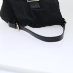 FENDI Mamma Baguette Shoulder Bag Nylon Black53376
