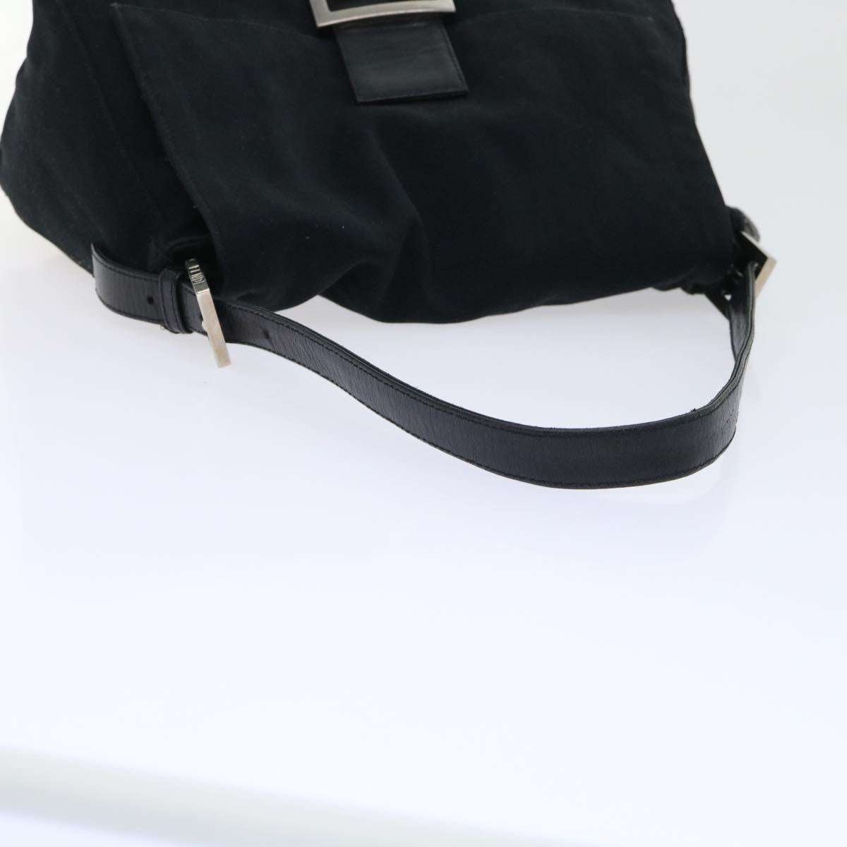 FENDI Mamma Baguette Shoulder Bag Nylon Black53376