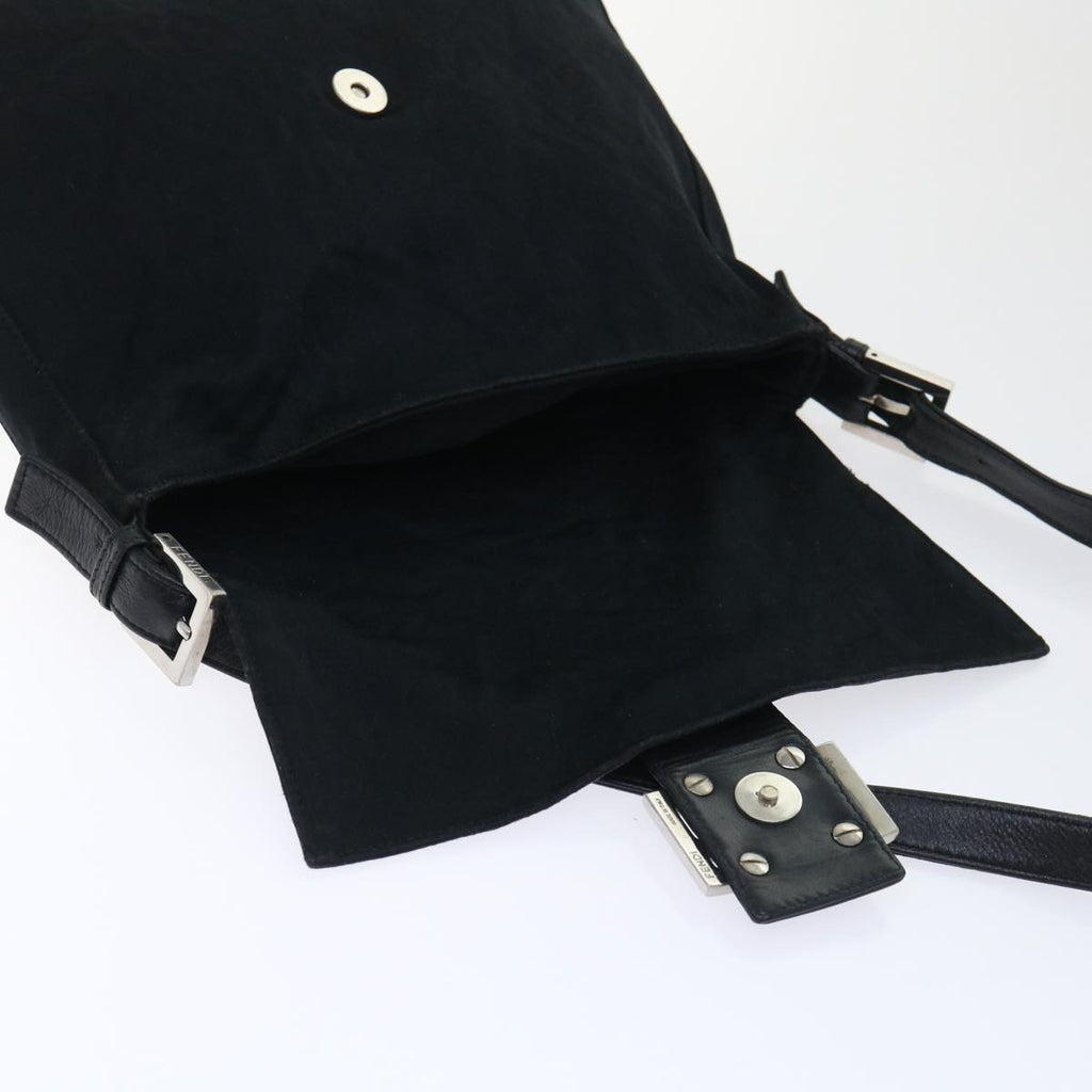 FENDI Mamma Baguette Shoulder Bag Nylon Black53377