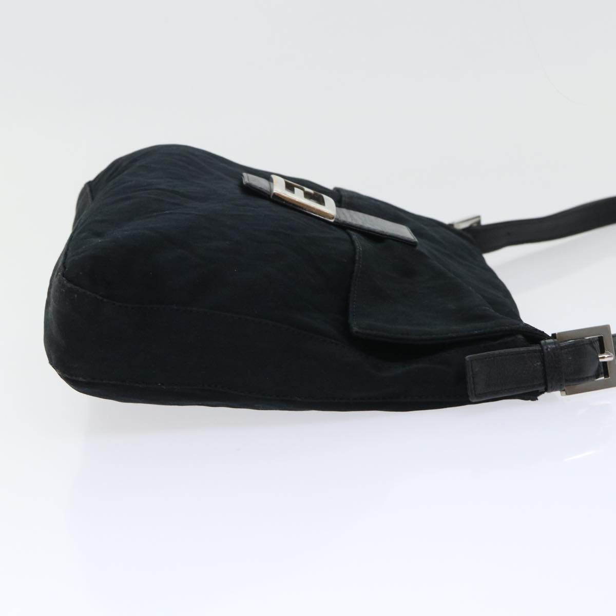 FENDI Mamma Baguette Shoulder Bag Nylon Black53377
