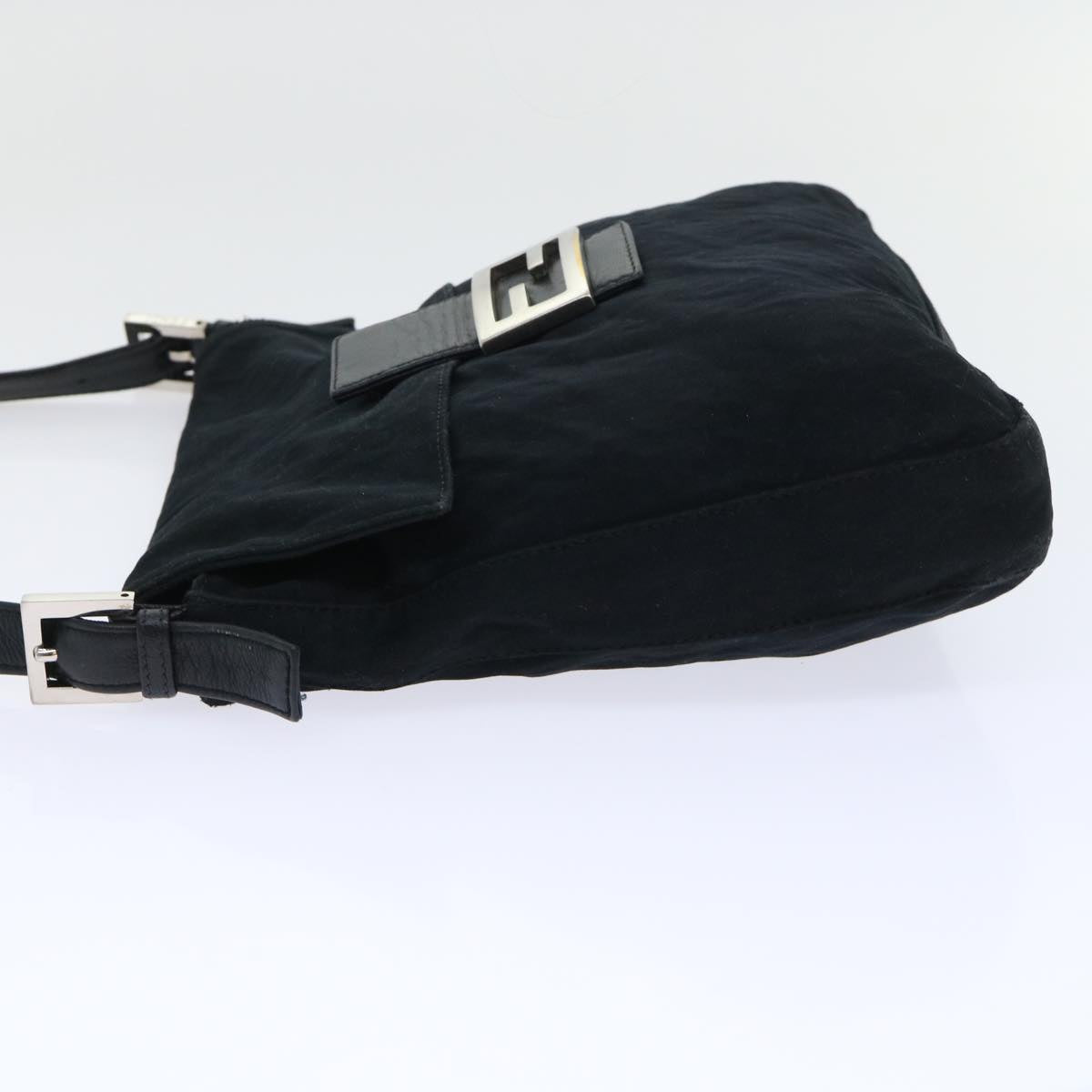 FENDI Mamma Baguette Shoulder Bag Nylon Black53377