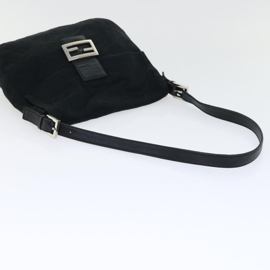 FENDI Mamma Baguette Shoulder Bag Nylon Black53377