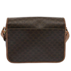 CELINE Macadam Canvas Shoulder Bag PVC Leather Brown  53391