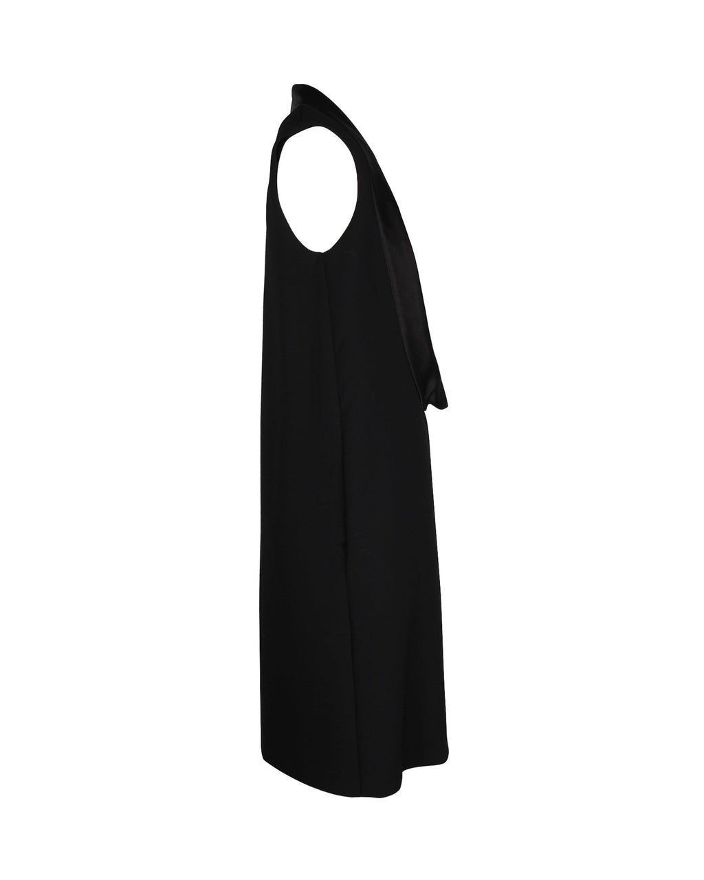 Dior Open Front Dress in Black Wool