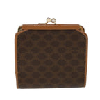 CELINE Macadam Canvas Gamaguchi Wallet PVC Leather Brown  53477