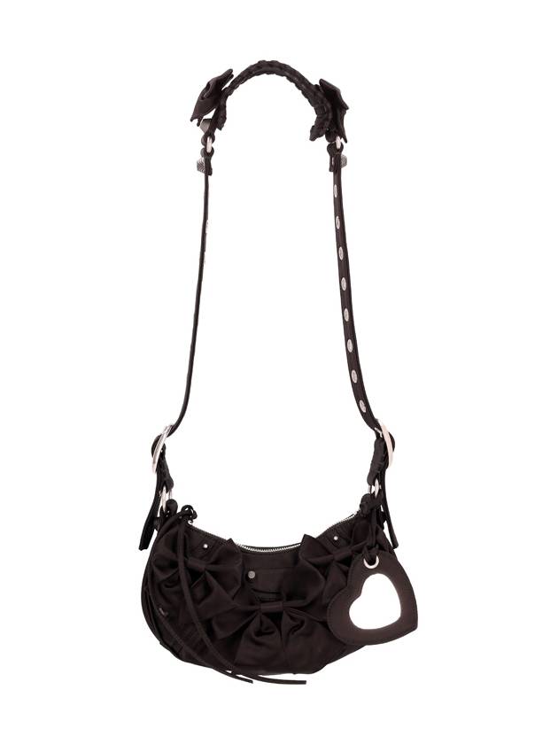 Balenciaga Le Cargol Fabric Shoulder Bag Black