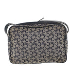 CELINE C Macadam Canvas Shoulder Bag Navy  53733