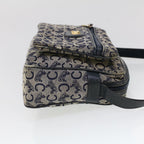 CELINE C Macadam Canvas Shoulder Bag Navy  53733