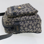 CELINE C Macadam Canvas Shoulder Bag Navy  53733