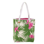 CELINE Botanical Pattern Tote Bag Canvas Green Pink  53737