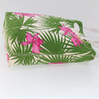 CELINE Botanical Pattern Tote Bag Canvas Green Pink  53737
