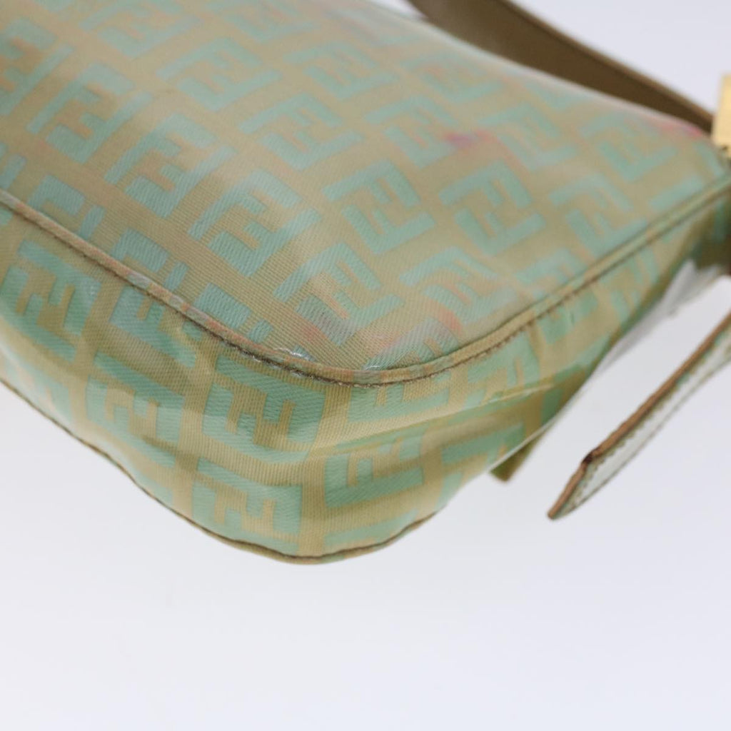 FENDI Zucchino Canvas Mamma Baguette Shoulder Bag Enamel Light Blue53741