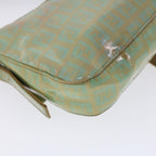 FENDI Zucchino Canvas Mamma Baguette Shoulder Bag Enamel Light Blue53741