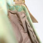 FENDI Zucchino Canvas Mamma Baguette Shoulder Bag Enamel Light Blue53741