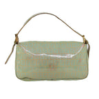 FENDI Zucchino Canvas Mamma Baguette Shoulder Bag Enamel Light Blue53741
