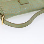 FENDI Zucchino Canvas Mamma Baguette Shoulder Bag Enamel Light Blue53741