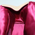 FENDI Mamma Baguette Hand Bag Leather Beige Purple53742