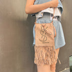 Yves Saint Laurent Suede Tassel Bag