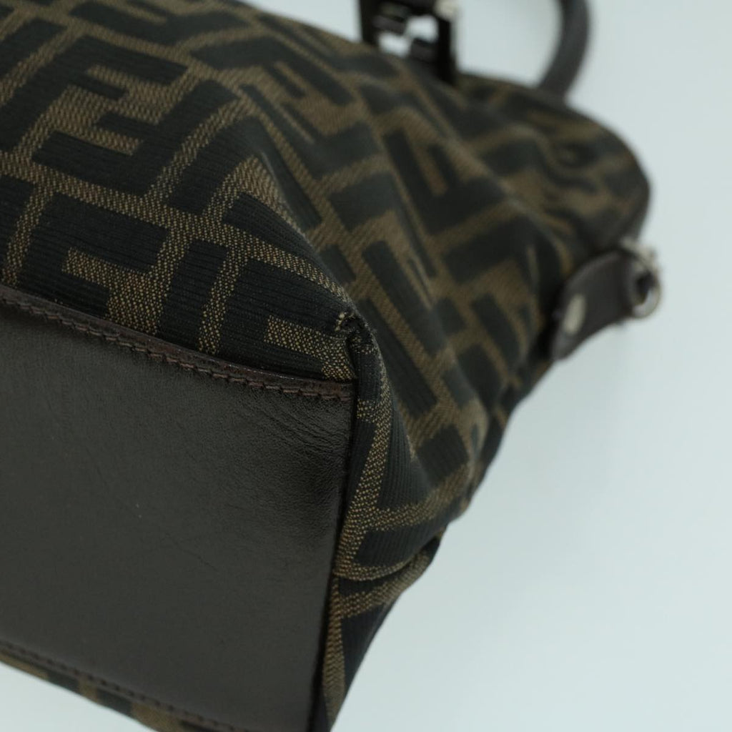 FENDI Zucca Canvas Hand Bag Brown53776
