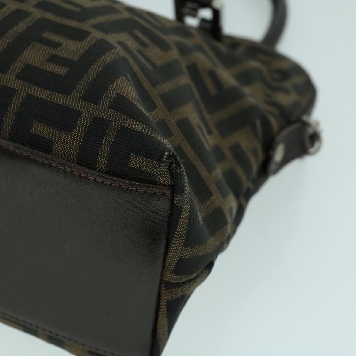 FENDI Zucca Canvas Hand Bag Brown53776