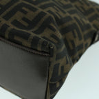 FENDI Zucca Canvas Hand Bag Brown53776