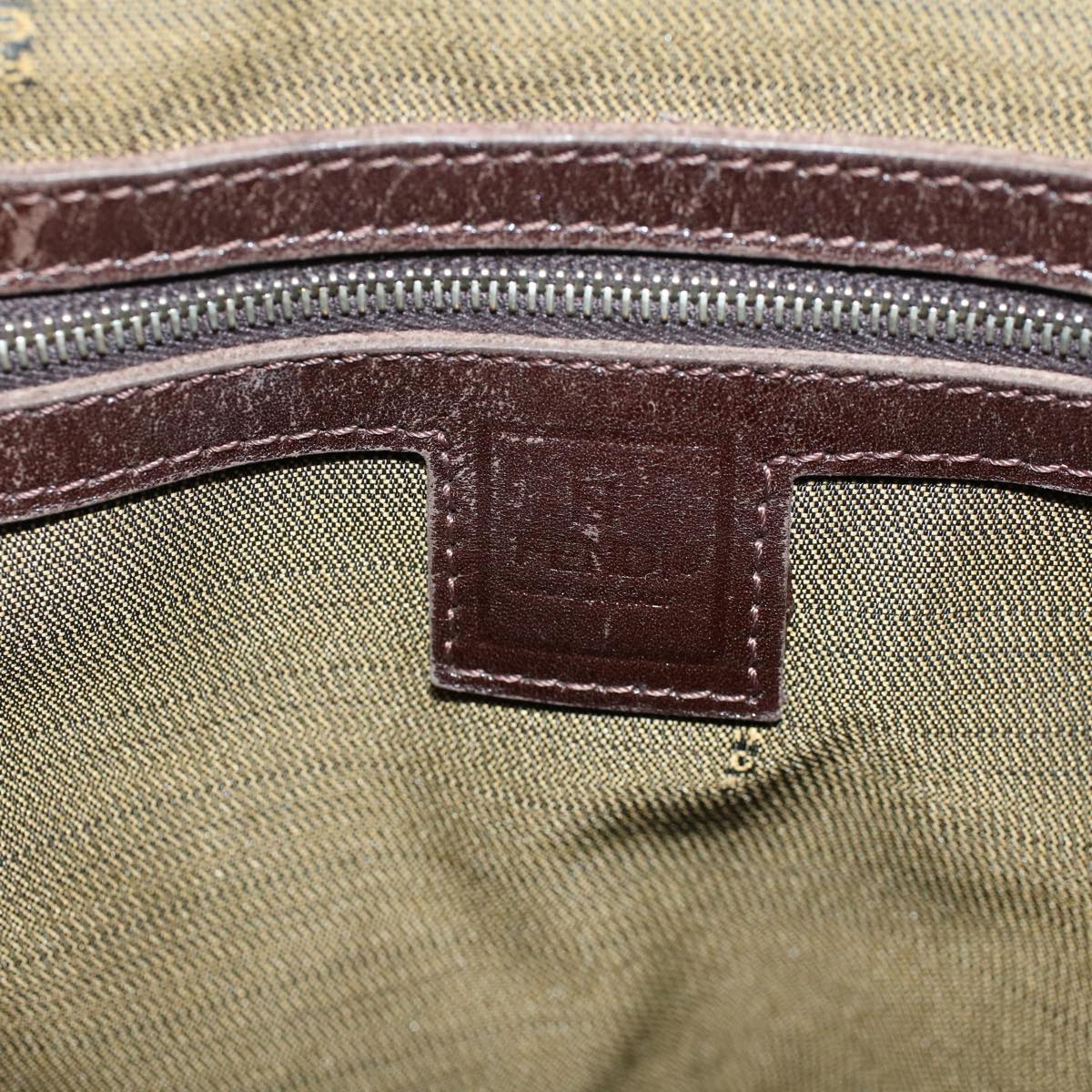 FENDI Zucca Canvas Hand Bag Brown53776