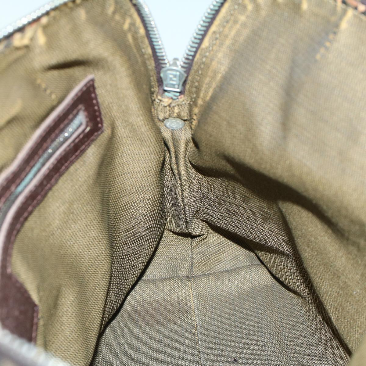 FENDI Zucca Canvas Hand Bag Brown53776