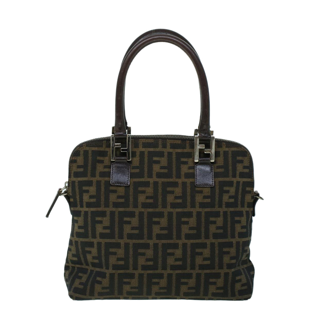 FENDI Zucca Canvas Hand Bag Brown53776