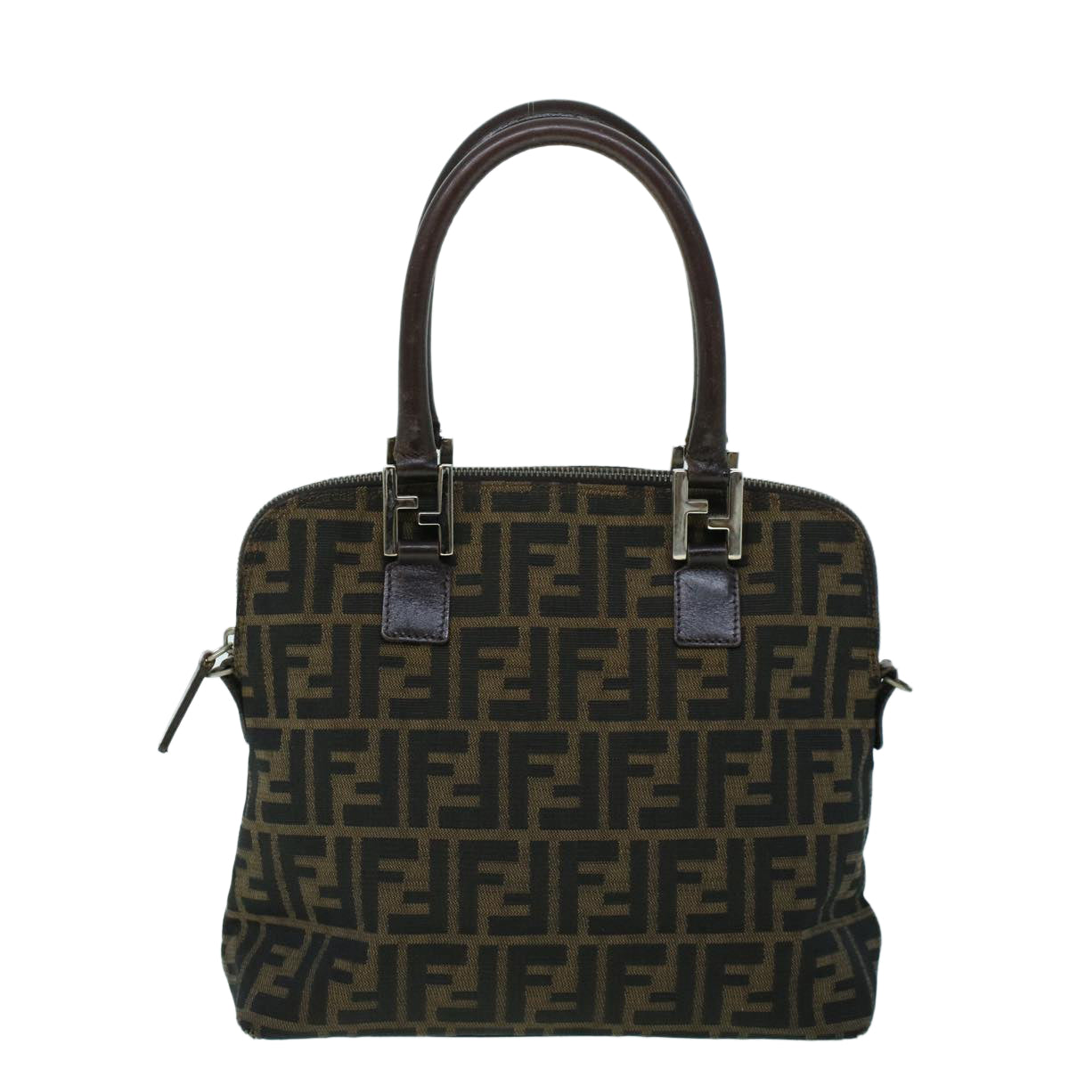 FENDI Zucca Canvas Hand Bag Brown53776