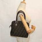 FENDI Zucca Canvas Hand Bag Brown53776