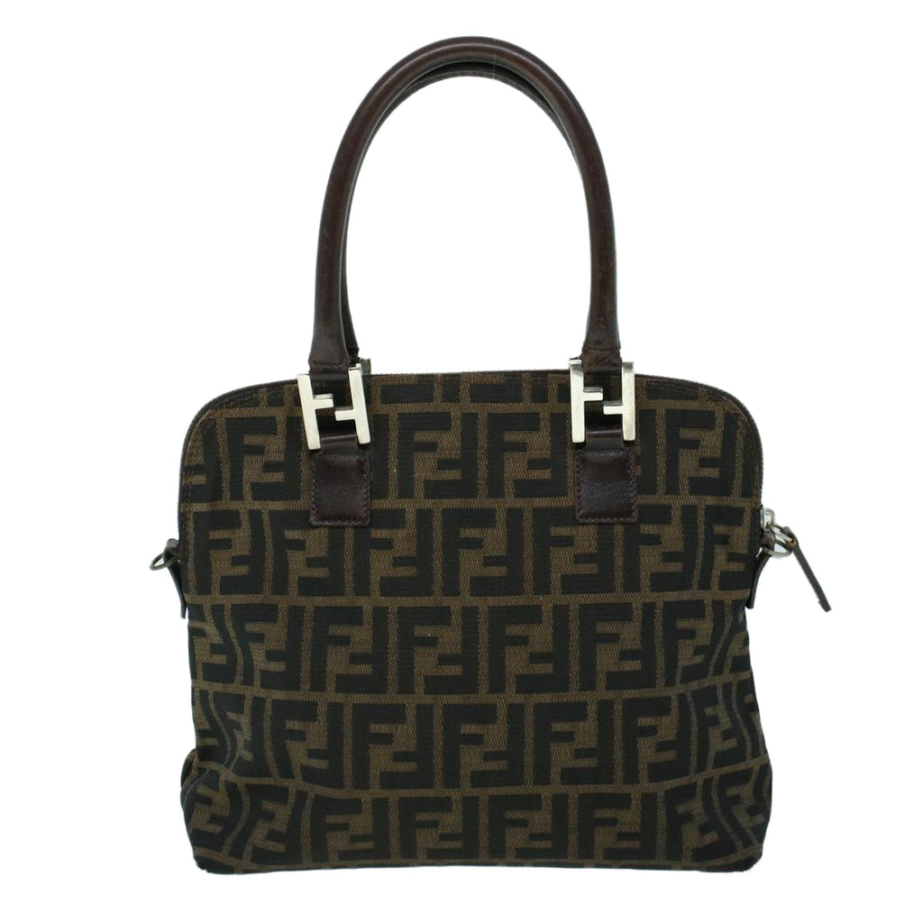 FENDI Zucca Canvas Hand Bag Brown53776