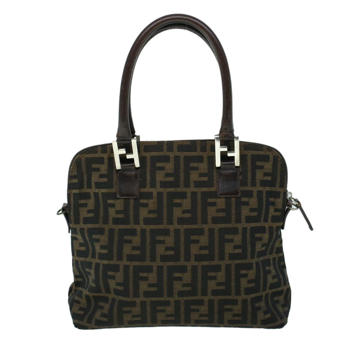 FENDI Zucca Canvas Hand Bag Brown53776