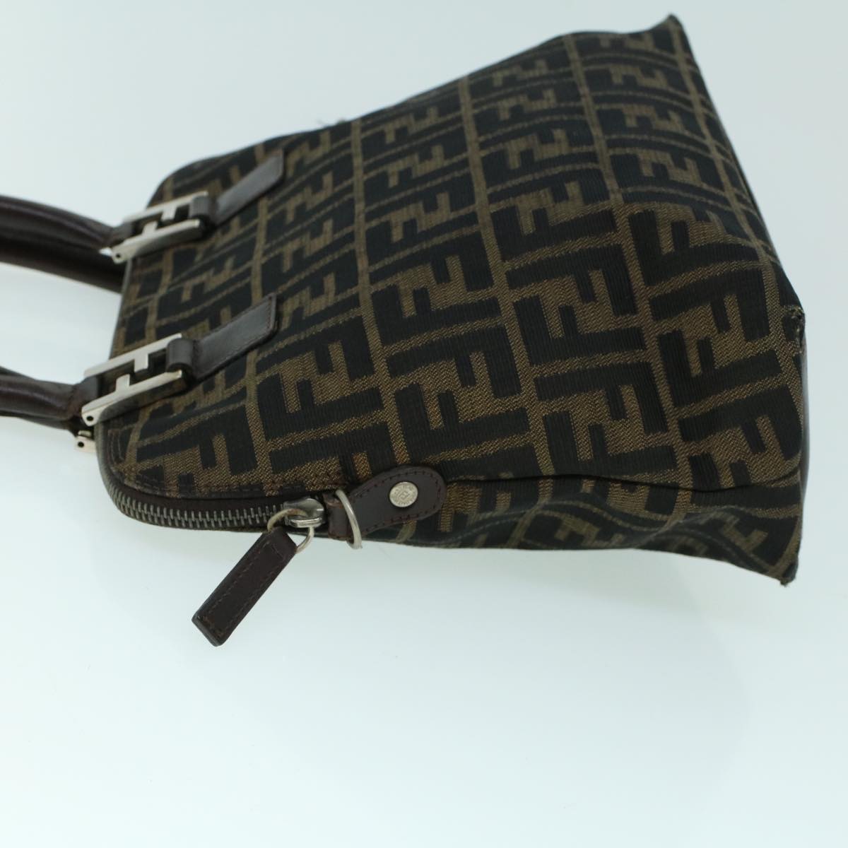 FENDI Zucca Canvas Hand Bag Brown53776