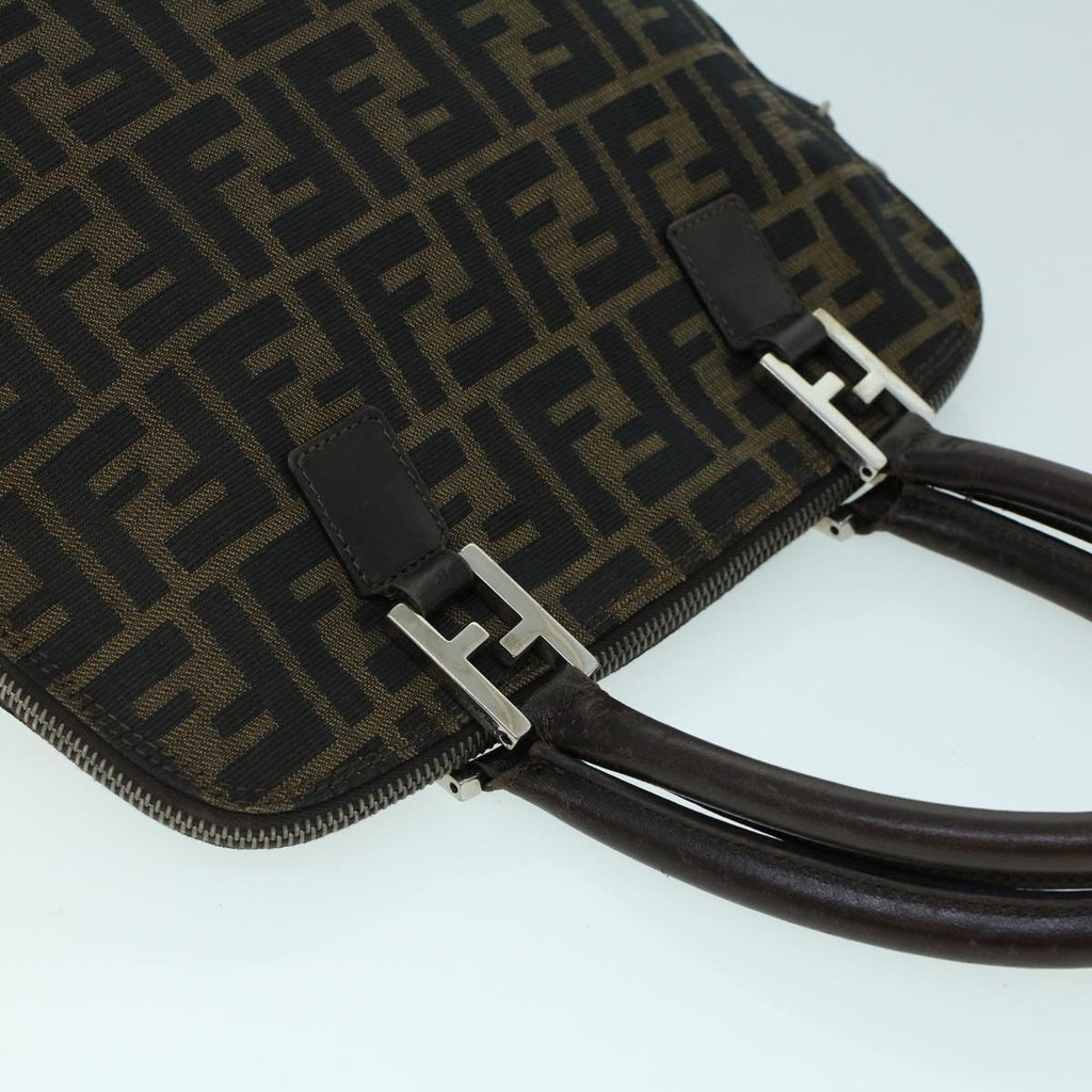 FENDI Zucca Canvas Hand Bag Brown53776